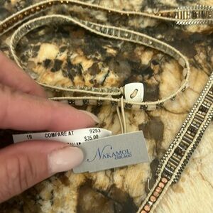 NWT Nakamol BEADED Bracelet - earth tones- adjustable clasp